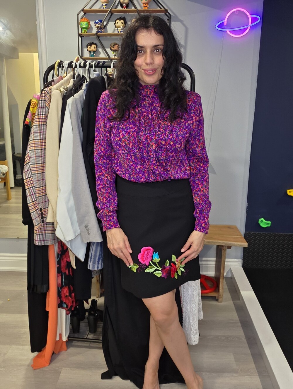 Y2K Sandra Angelozzi Embroidered Skirt